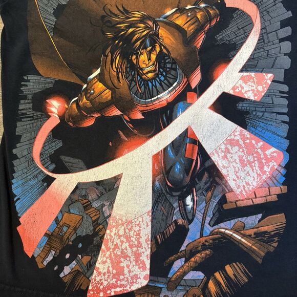 Gambit Shirt VTG Marvel Comics Mad Engine All Over Print X-Men Y2K Rare Sz Small - Picture 8 of 9